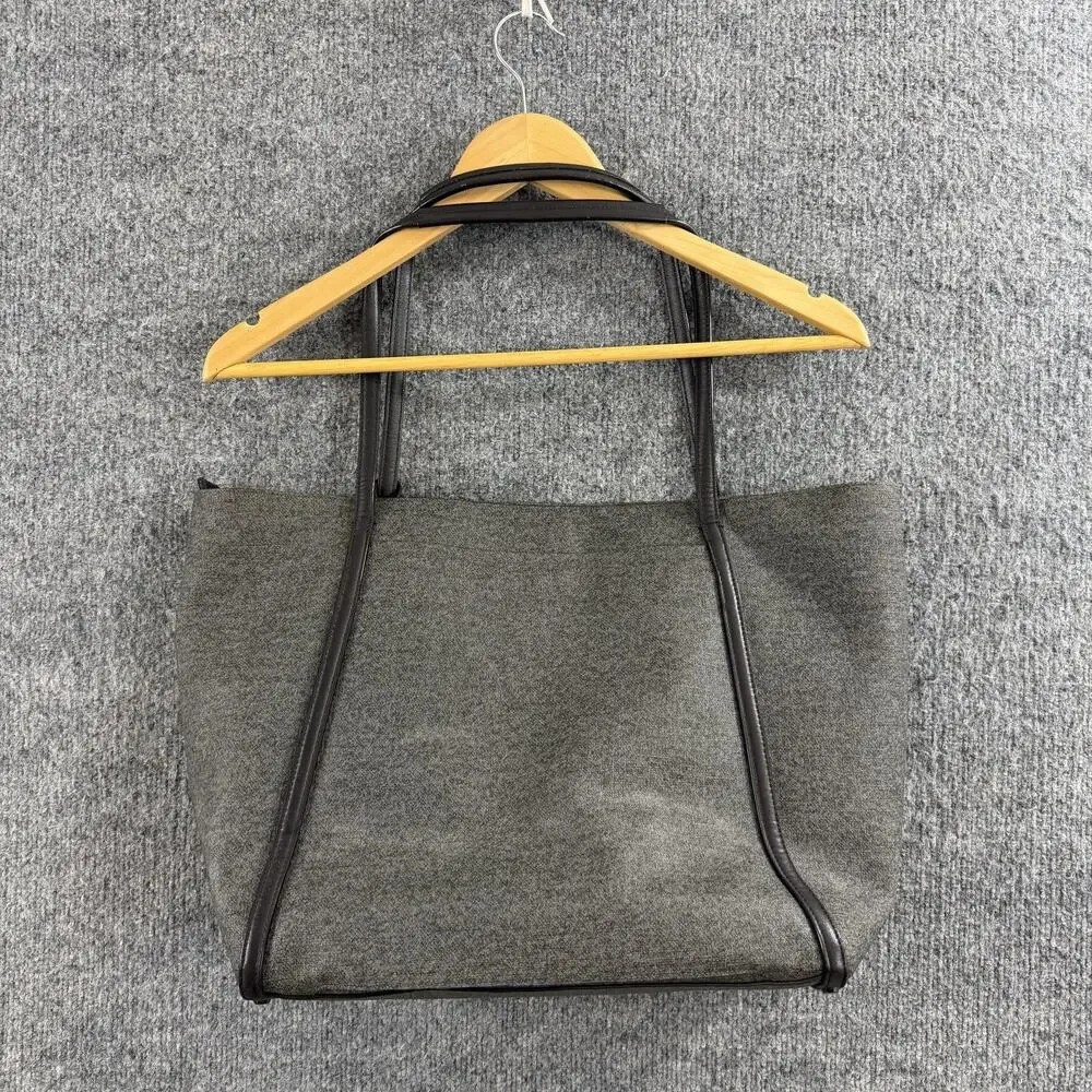 Tumi Sinclair Q Tote Bag Grayft Leather Trim Travel Everyday Office Travel Work